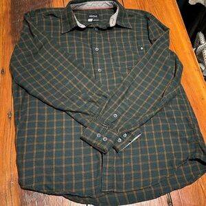 Marmot Flannel, Green Plaid, Men's Large